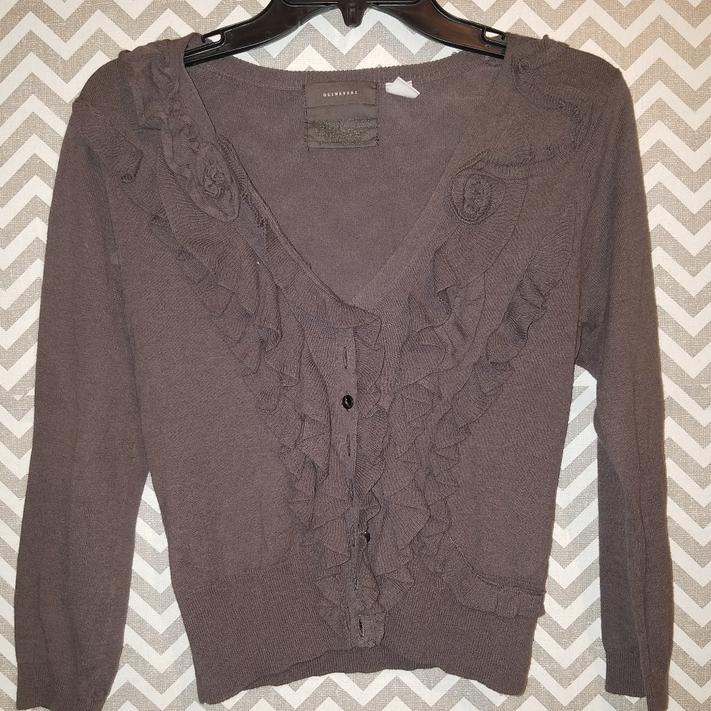 ruffle cardigan